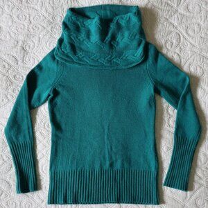 Teal Banana Republic Cowl Neck Knit Sweater